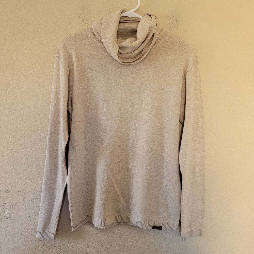 Ariat Lexi Sweater Women's S Beige Supima Cotton Knit Cowl Neck Sweater NWOT